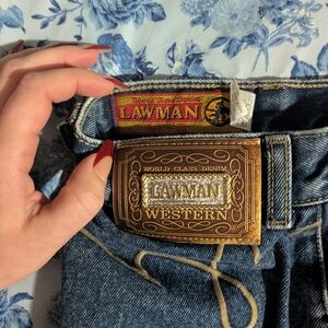 Lawman Western Straight Leg Blue Jeans